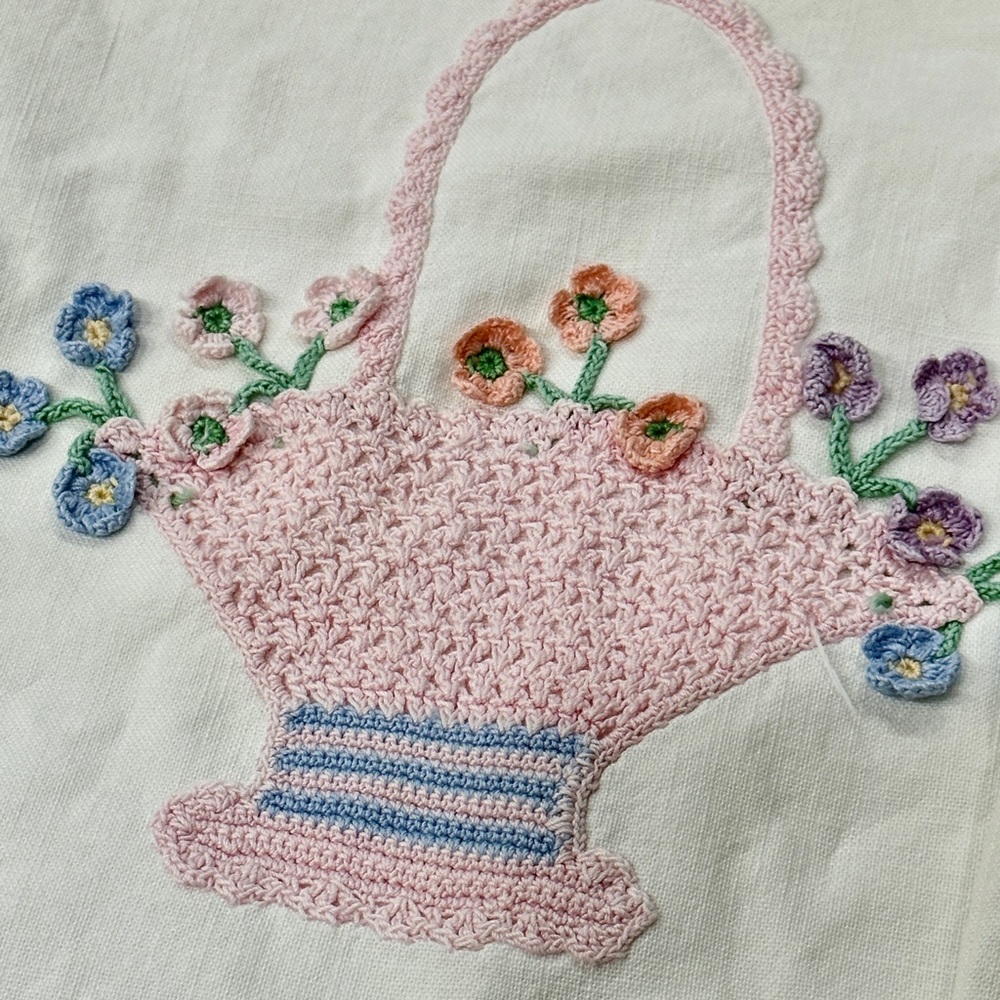 Vintage pillowcase cottage core
